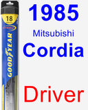 Driver Wiper Blade for 1985 Mitsubishi Cordia - Hybrid