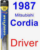 Driver Wiper Blade for 1987 Mitsubishi Cordia - Hybrid