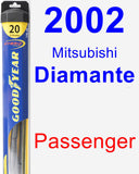 Passenger Wiper Blade for 2002 Mitsubishi Diamante - Hybrid