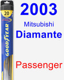 Passenger Wiper Blade for 2003 Mitsubishi Diamante - Hybrid