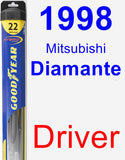 Driver Wiper Blade for 1998 Mitsubishi Diamante - Hybrid