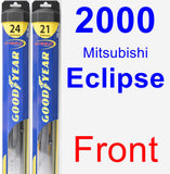 Front Wiper Blade Pack for 2000 Mitsubishi Eclipse - Hybrid