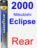 Rear Wiper Blade for 2000 Mitsubishi Eclipse - Hybrid