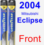 Front Wiper Blade Pack for 2004 Mitsubishi Eclipse - Hybrid
