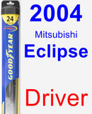 Driver Wiper Blade for 2004 Mitsubishi Eclipse - Hybrid