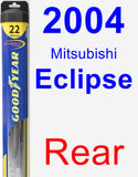 Rear Wiper Blade for 2004 Mitsubishi Eclipse - Hybrid