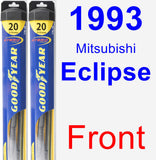 Front Wiper Blade Pack for 1993 Mitsubishi Eclipse - Hybrid