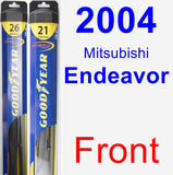 Front Wiper Blade Pack for 2004 Mitsubishi Endeavor - Hybrid