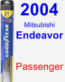 Passenger Wiper Blade for 2004 Mitsubishi Endeavor - Hybrid