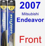 Front Wiper Blade Pack for 2007 Mitsubishi Endeavor - Hybrid