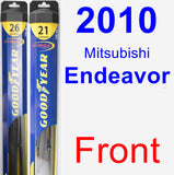 Front Wiper Blade Pack for 2010 Mitsubishi Endeavor - Hybrid
