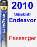 Passenger Wiper Blade for 2010 Mitsubishi Endeavor - Hybrid
