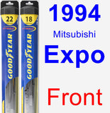 Front Wiper Blade Pack for 1994 Mitsubishi Expo - Hybrid