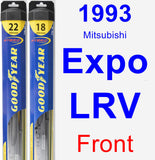 Front Wiper Blade Pack for 1993 Mitsubishi Expo LRV - Hybrid