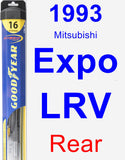 Rear Wiper Blade for 1993 Mitsubishi Expo LRV - Hybrid