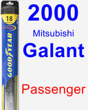 Passenger Wiper Blade for 2000 Mitsubishi Galant - Hybrid