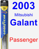 Passenger Wiper Blade for 2003 Mitsubishi Galant - Hybrid