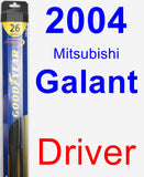 Driver Wiper Blade for 2004 Mitsubishi Galant - Hybrid