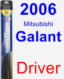 Driver Wiper Blade for 2006 Mitsubishi Galant - Hybrid