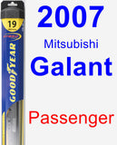 Passenger Wiper Blade for 2007 Mitsubishi Galant - Hybrid