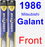 Front Wiper Blade Pack for 1986 Mitsubishi Galant - Hybrid