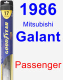 Passenger Wiper Blade for 1986 Mitsubishi Galant - Hybrid