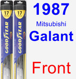 Front Wiper Blade Pack for 1987 Mitsubishi Galant - Hybrid