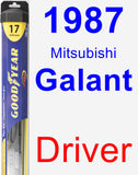 Driver Wiper Blade for 1987 Mitsubishi Galant - Hybrid