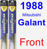 Front Wiper Blade Pack for 1988 Mitsubishi Galant - Hybrid