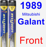 Front Wiper Blade Pack for 1989 Mitsubishi Galant - Hybrid