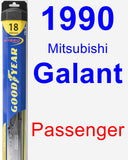 Passenger Wiper Blade for 1990 Mitsubishi Galant - Hybrid