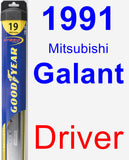 Driver Wiper Blade for 1991 Mitsubishi Galant - Hybrid