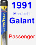 Passenger Wiper Blade for 1991 Mitsubishi Galant - Hybrid