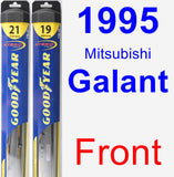 Front Wiper Blade Pack for 1995 Mitsubishi Galant - Hybrid