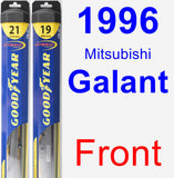 Front Wiper Blade Pack for 1996 Mitsubishi Galant - Hybrid