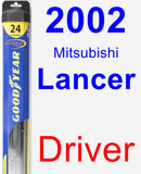 Driver Wiper Blade for 2002 Mitsubishi Lancer - Hybrid