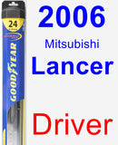 Driver Wiper Blade for 2006 Mitsubishi Lancer - Hybrid