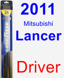 Driver Wiper Blade for 2011 Mitsubishi Lancer - Hybrid