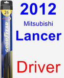 Driver Wiper Blade for 2012 Mitsubishi Lancer - Hybrid