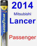 Passenger Wiper Blade for 2014 Mitsubishi Lancer - Hybrid