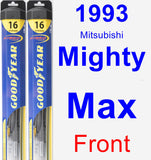 Front Wiper Blade Pack for 1993 Mitsubishi Mighty Max - Hybrid