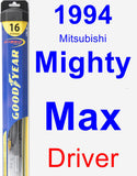 Driver Wiper Blade for 1994 Mitsubishi Mighty Max - Hybrid