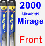 Front Wiper Blade Pack for 2000 Mitsubishi Mirage - Hybrid