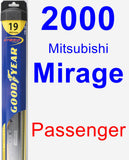 Passenger Wiper Blade for 2000 Mitsubishi Mirage - Hybrid