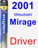 Driver Wiper Blade for 2001 Mitsubishi Mirage - Hybrid