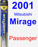 Passenger Wiper Blade for 2001 Mitsubishi Mirage - Hybrid