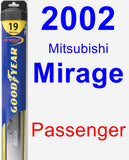 Passenger Wiper Blade for 2002 Mitsubishi Mirage - Hybrid