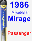 Passenger Wiper Blade for 1986 Mitsubishi Mirage - Hybrid