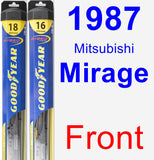 Front Wiper Blade Pack for 1987 Mitsubishi Mirage - Hybrid