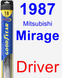 Driver Wiper Blade for 1987 Mitsubishi Mirage - Hybrid